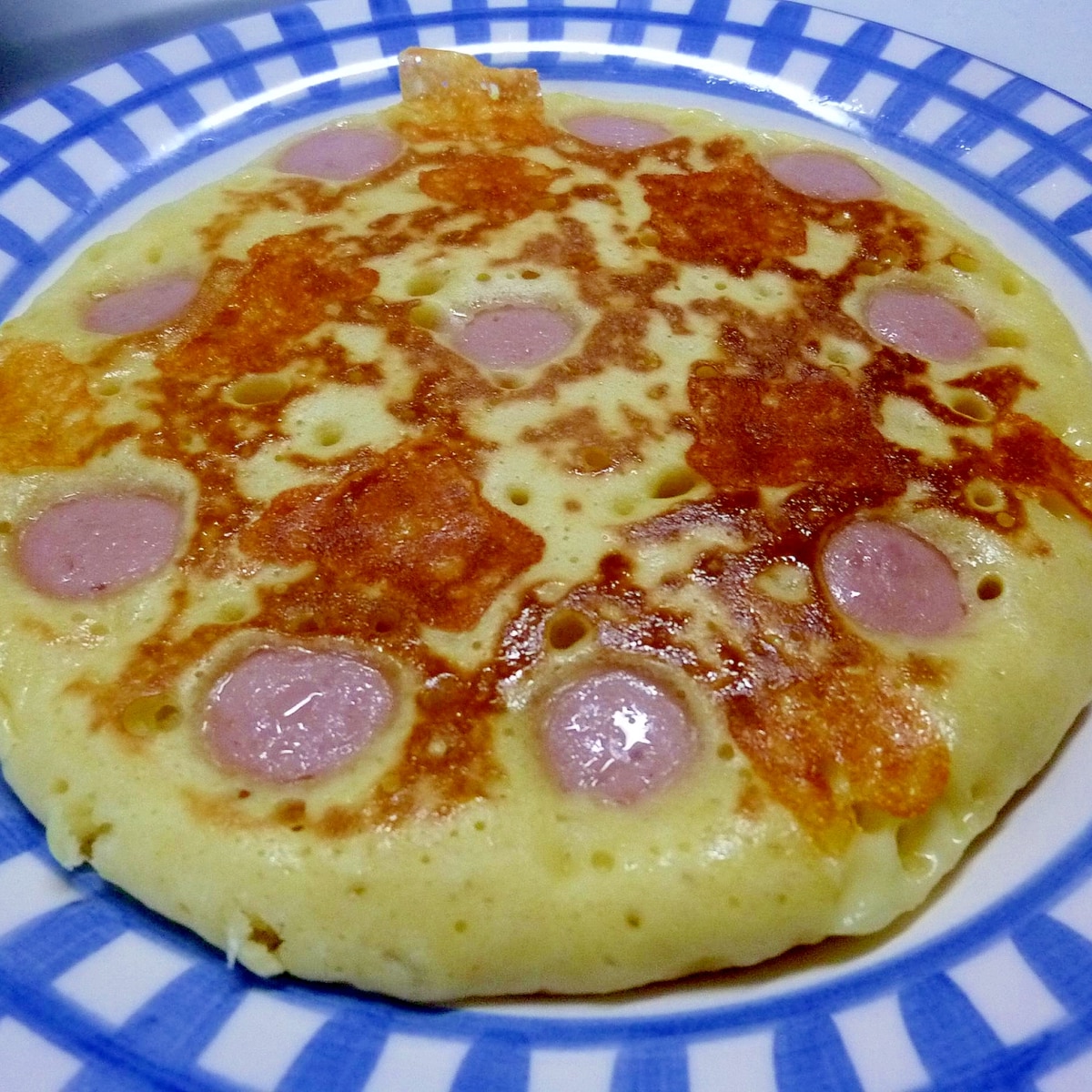お食事系 ソーセージとチーズのホットケーキ レシピ 作り方 By げんきノンタン 楽天レシピ